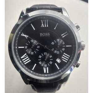 Boss Hugo Boss Ambassador 1512574 Chronograph watch/ Black leather band Boss Hugo Boss Ambassador 1512574 Chronograph watch/ Black  main image 2